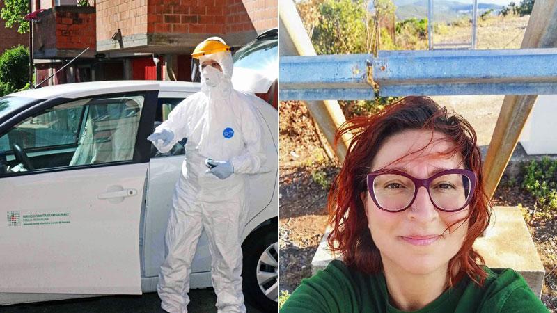 Un medico Usca va a controllare i malati di Covid e Alessandra Quilici