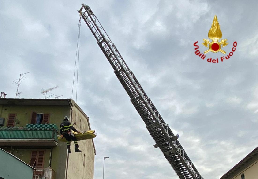 L'intervento dei vigili del fuoco