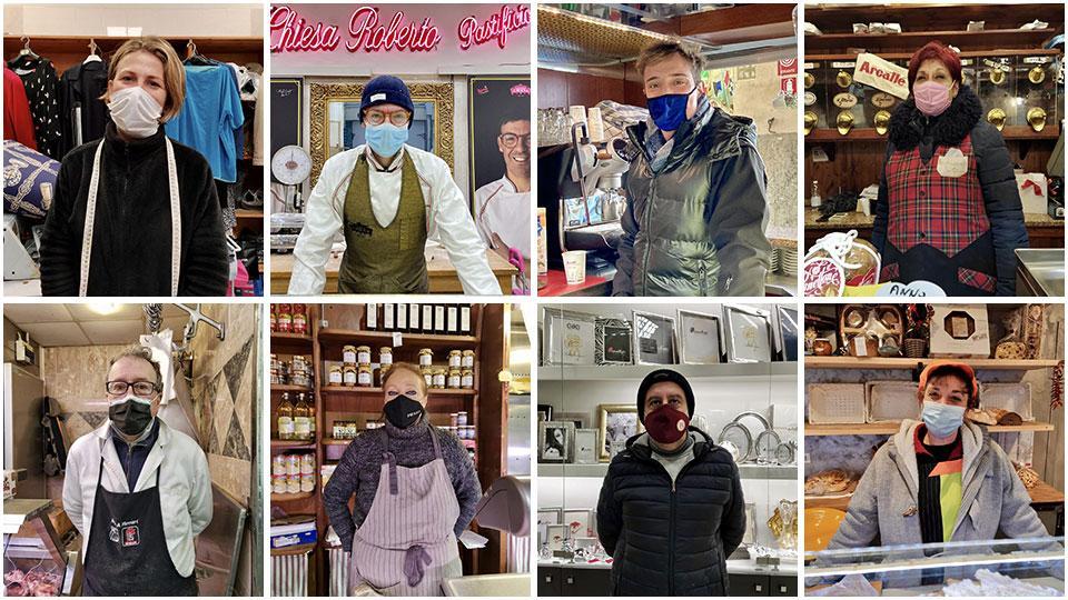 Dorina Skuqi, sartoria e lavanderia, Valerio Chiesa, pastificio, Tommaso Biagi, caffè del mercato, Doranna Natali, chiccaia, Claudio Hurle, macelleria polleria, Cinzia agati, le ricette d'oro, Marco Vaccai, orologiaio di "Tempi preziosi", Marianna Morlè, pasticceria