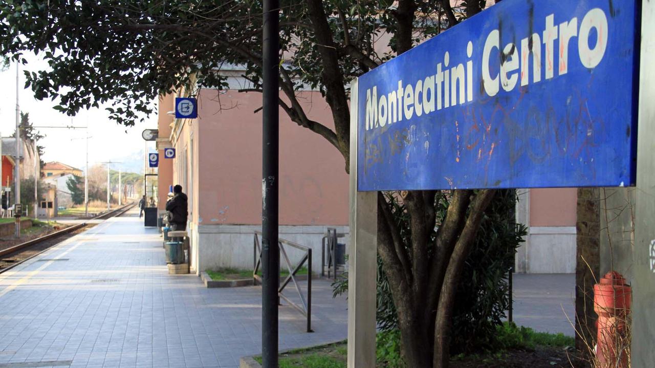 La stazione Montecatini Centro in piazza Gramsci