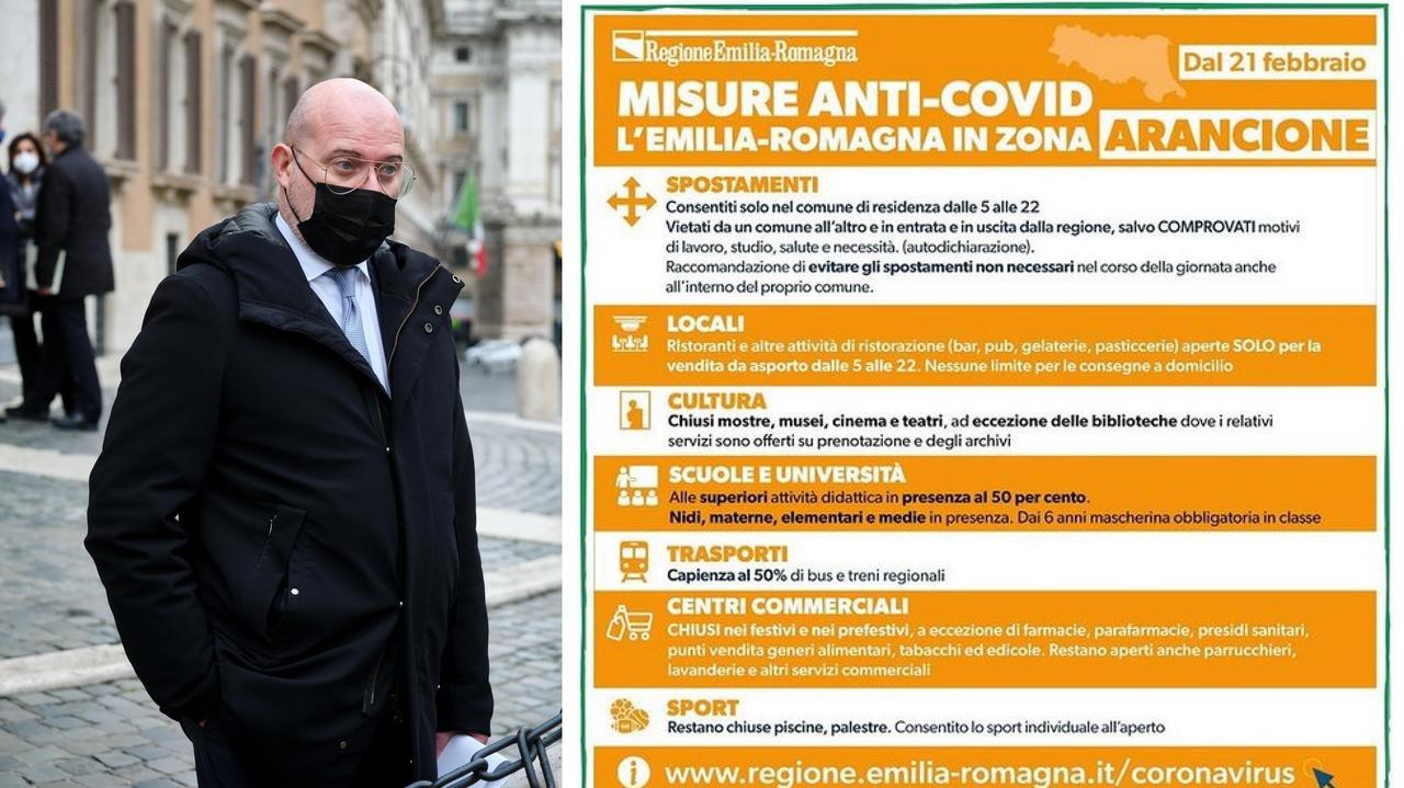 Emilia Romagna “retrocessa” in zona arancione. Bonaccini vuole lo stop dei colori