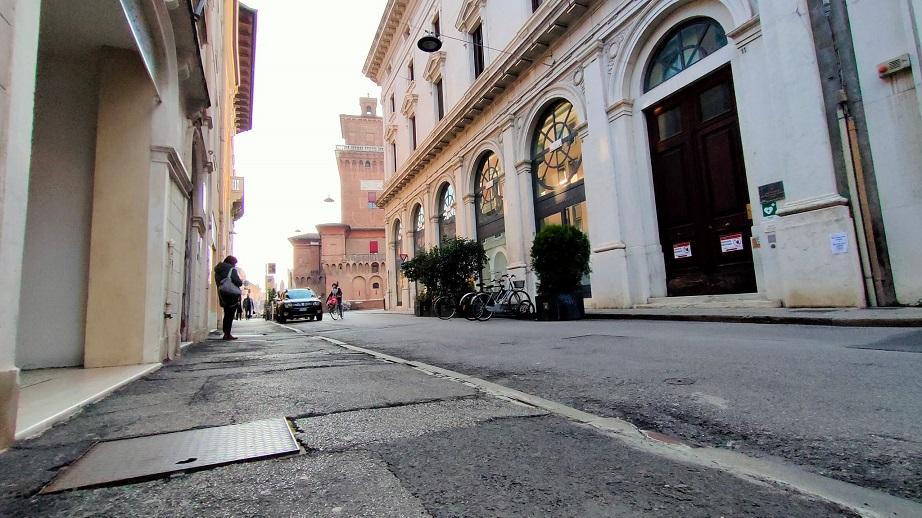 Il tratto di via Borgoleoni interessato agli interventi