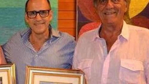 Da destra Bellugi e Ceccarelli a Castiglione della Pescaia nel 2012
