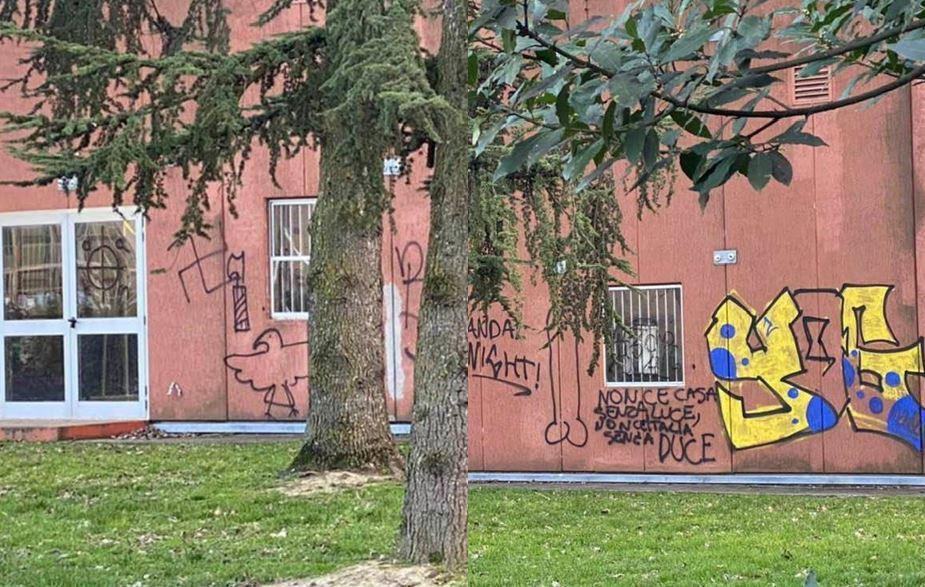 Porotto, svastiche e inni al duce sul muro delle medie. Merli agli autori: "Voglio incontrarvi"