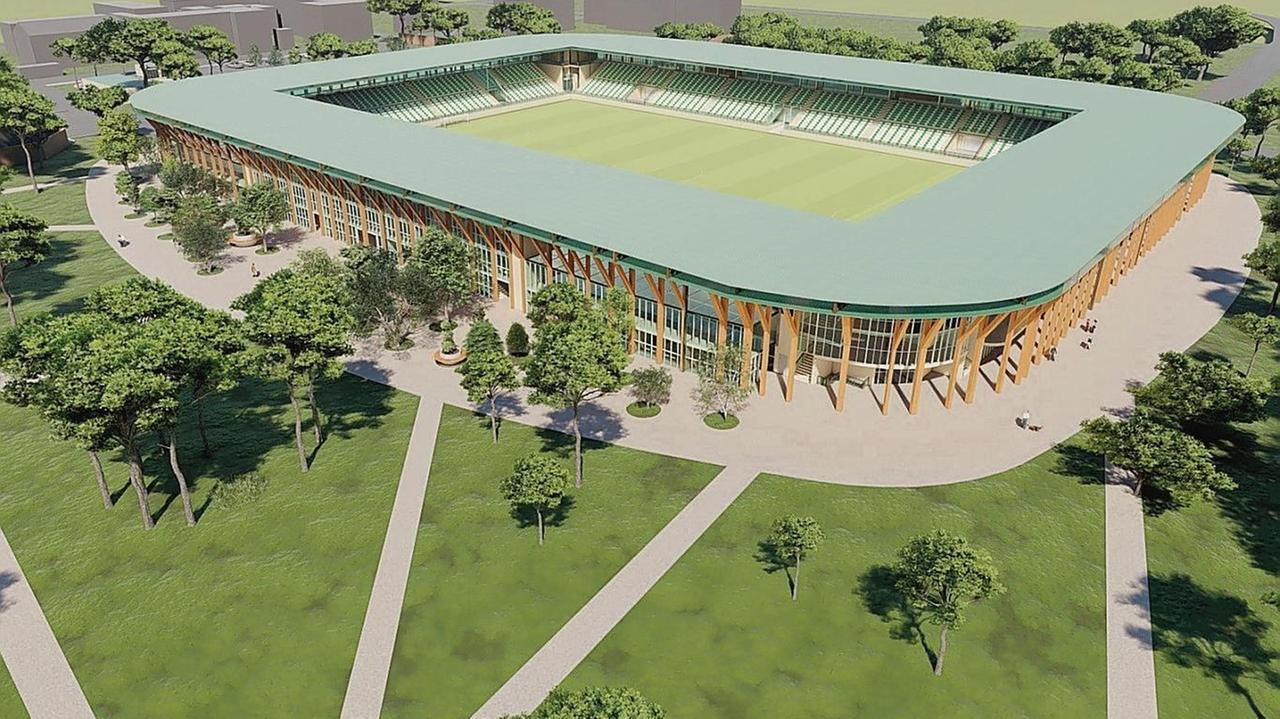Lo stadio dei Pini secondo il progetto di Simone Farina