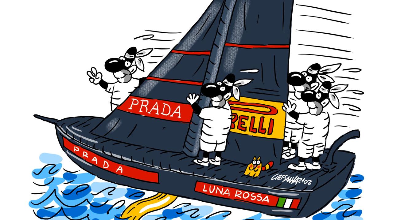La vignetta di Gef: anche la Sardegna protagonista dell'exploit di Luna rossa 