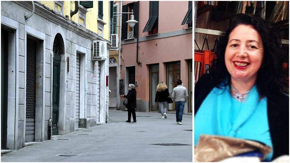Negozi chiusi in via Cairoli: nello stabile rosa la tappezzeria Nicolini e Mirella Ricci
