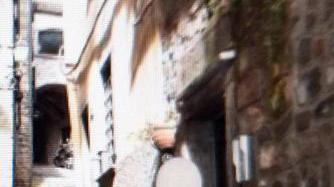 Si fa fotografare nuda in pose hard al castello e nelle strade del centro