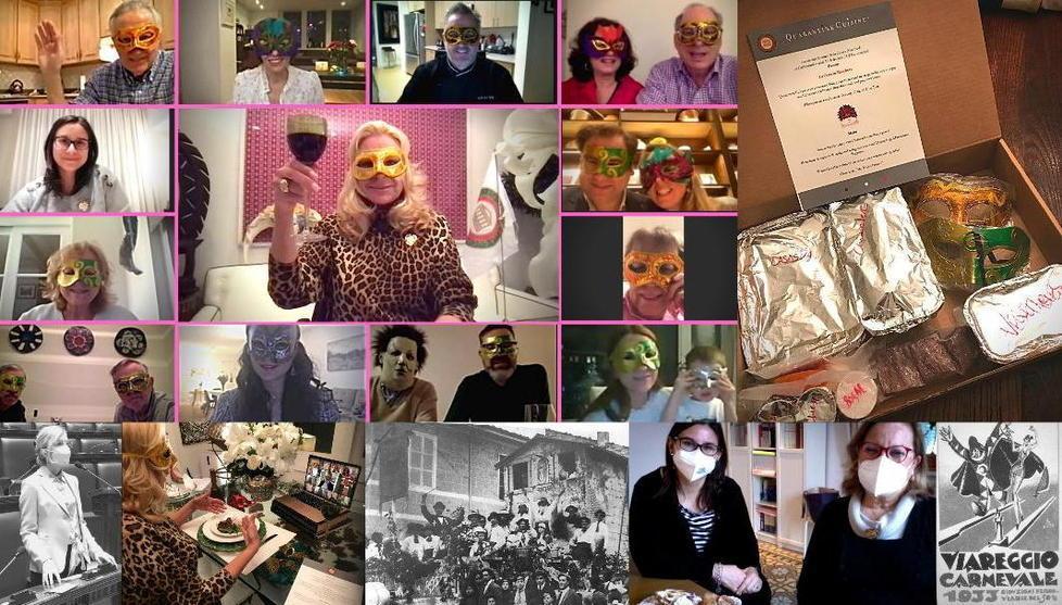 Cena in maschera on line E Viareggio incontra New York 
