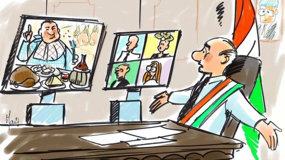 «Il consigliere cena indisturbato durante la seduta online, richiamato»