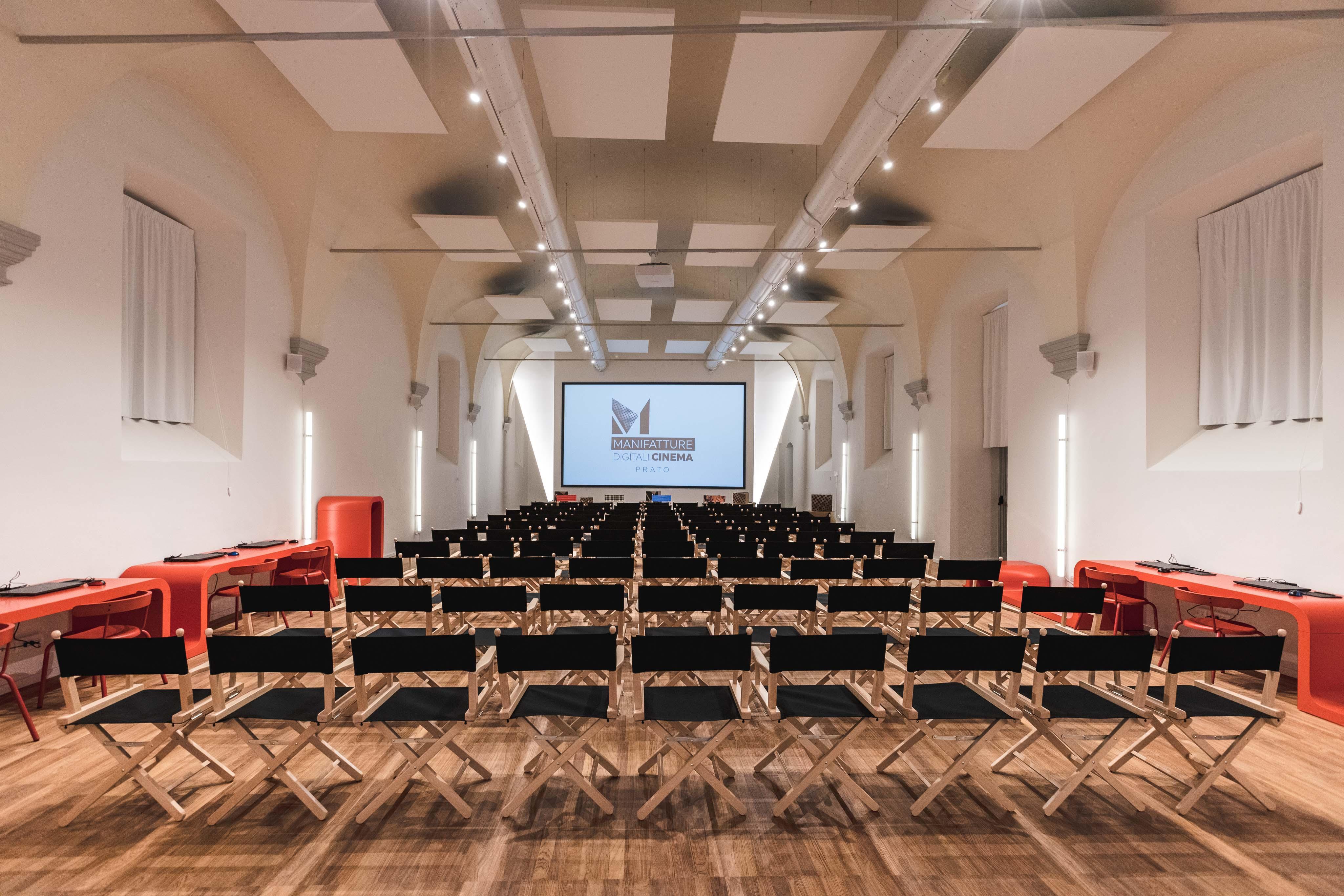 La sala polifunzionale alle Manifatture Digitali del cinema