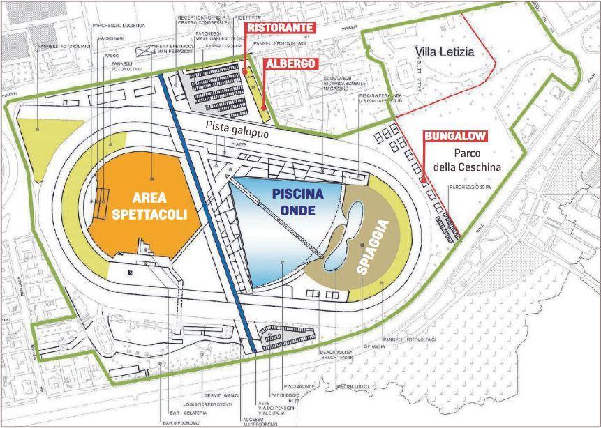 Onde, spiaggia, albergo e bungalow. Ecco il progetto del Caprilli di Livorno che scuote il mondo ippico 