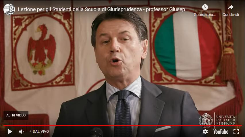 La lectio magistralis dell'ex presidente del Consiglio Giuseppe Conte all'Università di Firenze