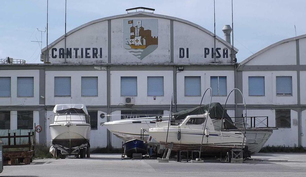 Lo stabilimento dei Cantieri di Pisa sui Navicelli