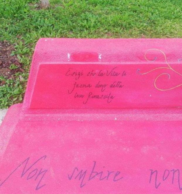 Violenza sulle donne La panchina simbolo nel mirino dei vandali 