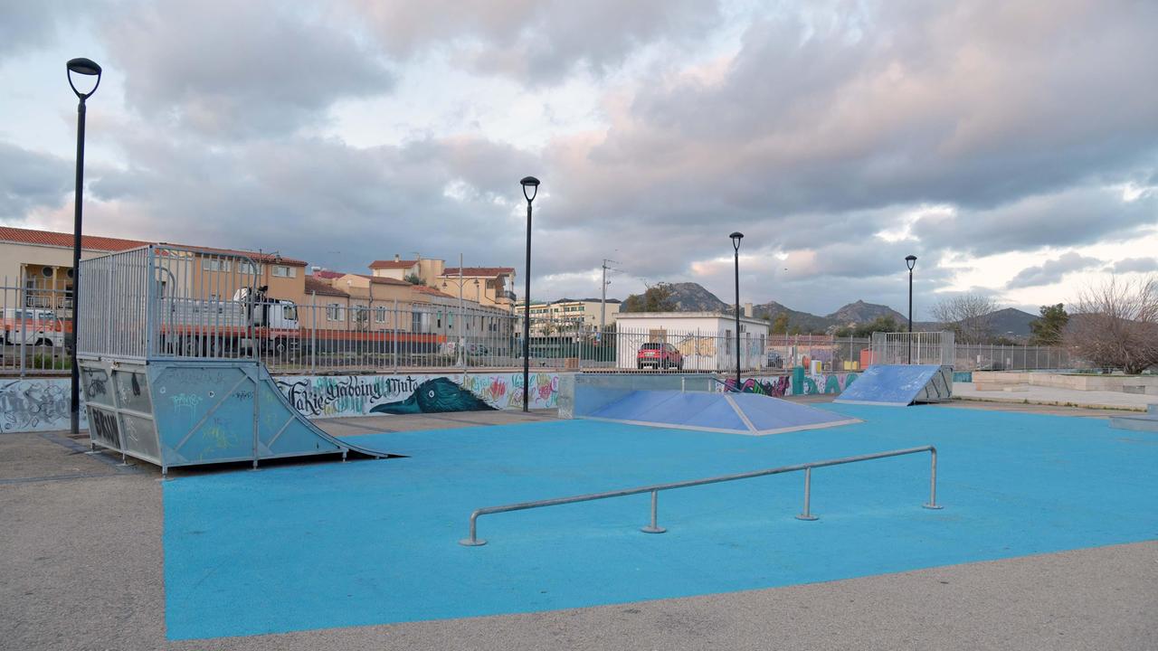 Lo skate park di via Nanni a Olbia, immagine di repertorio