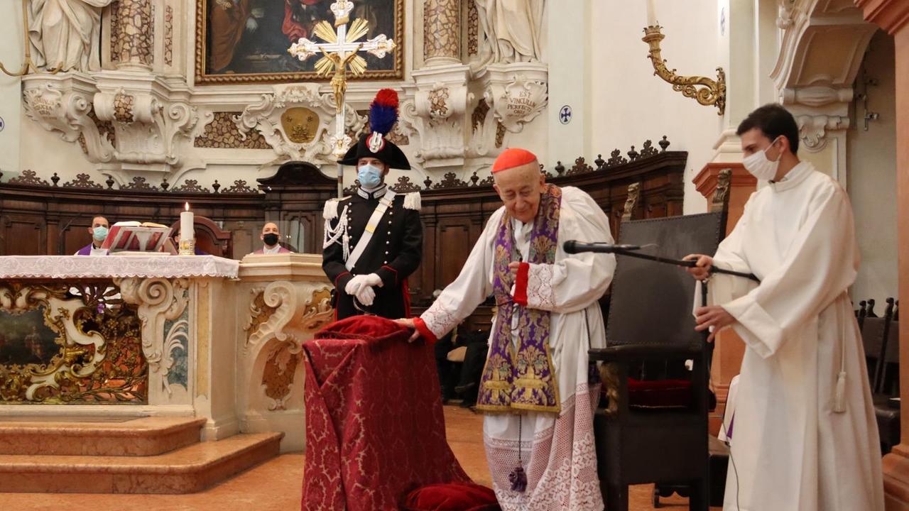 Sassuolo,il cardinale Ruini celebra messa in San Giorgio per festeggiare i 90 anni