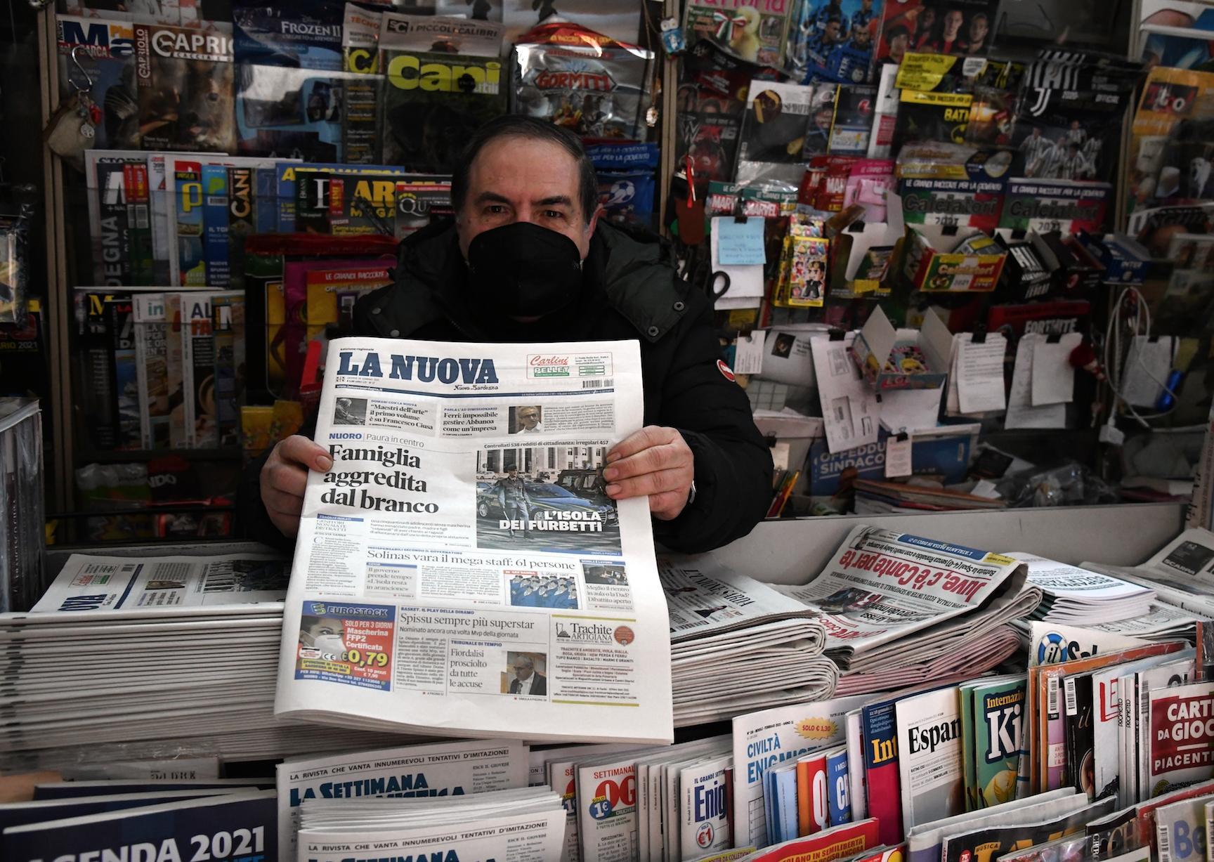 La Nuova Sardegna del 2 marzo: riflettori sulla prima giornata dell'isola in fascia bianca