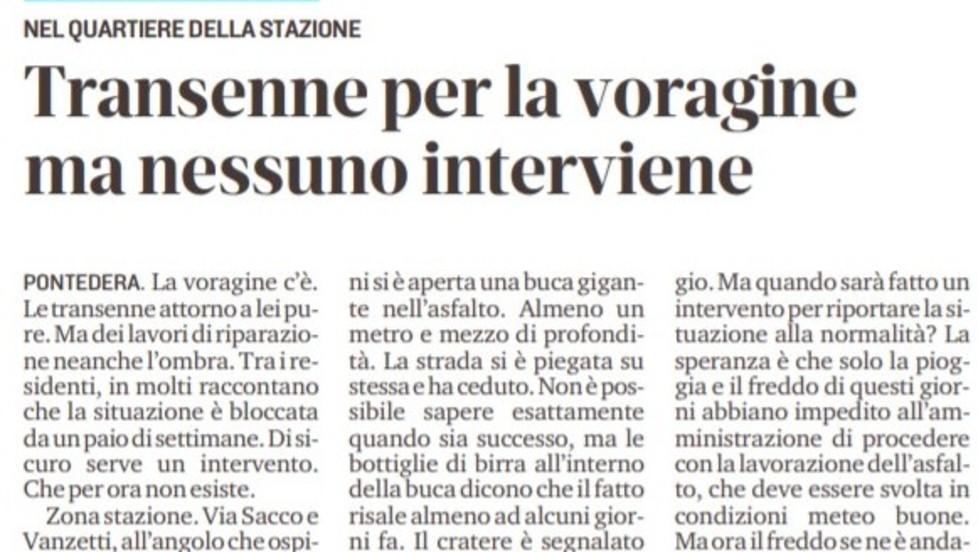 E intanto alla stazione zero interventi in un mese