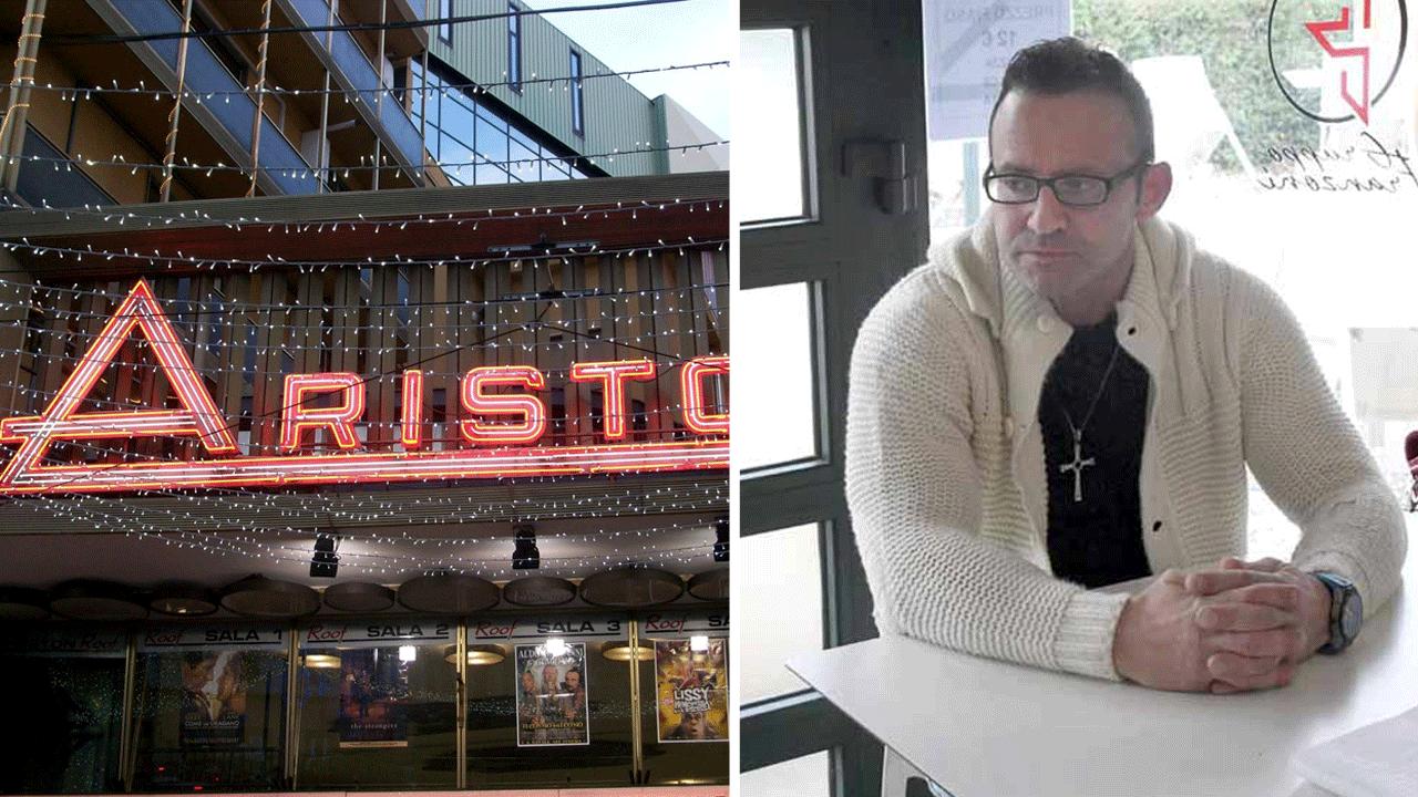 A sinistra il teatro Ariston a Sanremo. A sinistra Nicola Franzoni, ristoratore indagato dall’anti terrorismo.