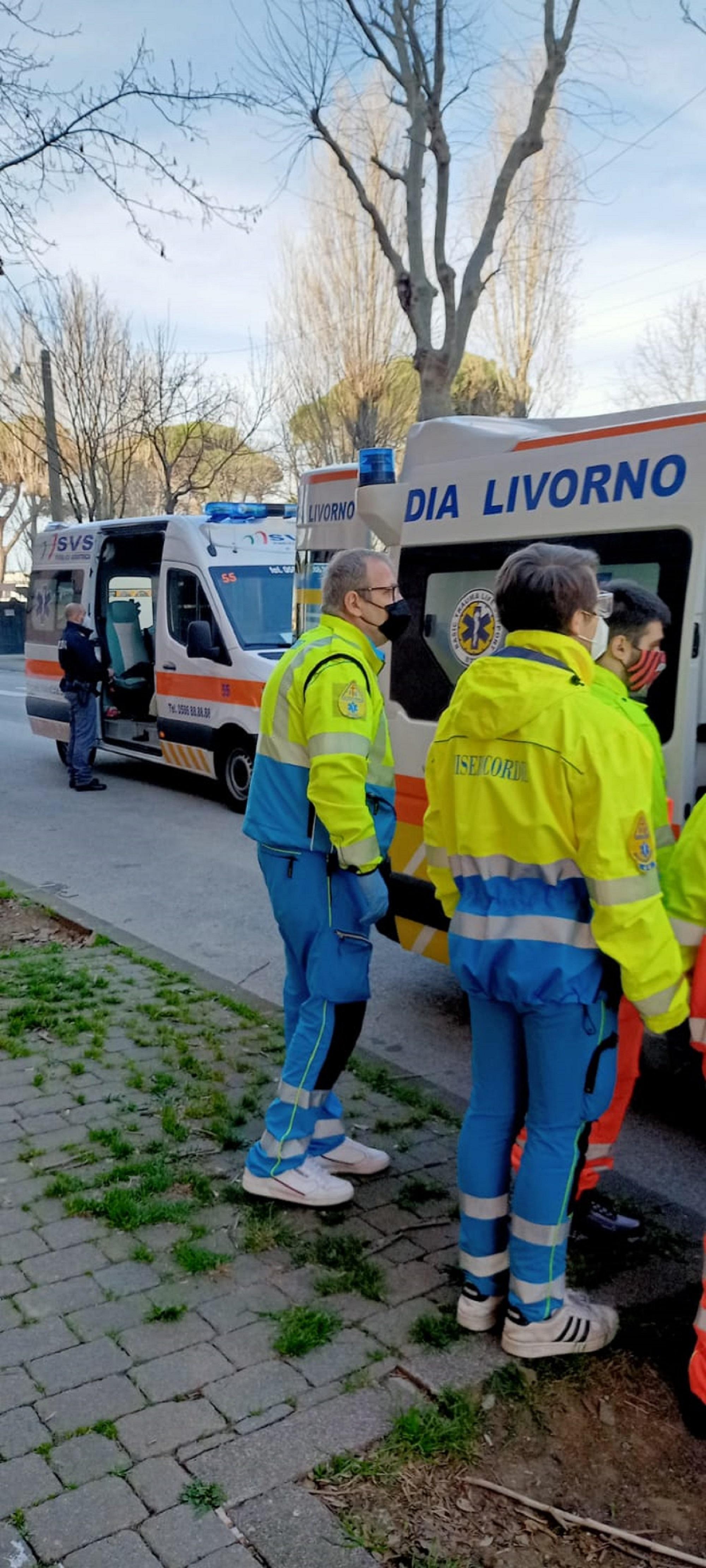 L'intervento della Svs e della Misericordia di via Verdi