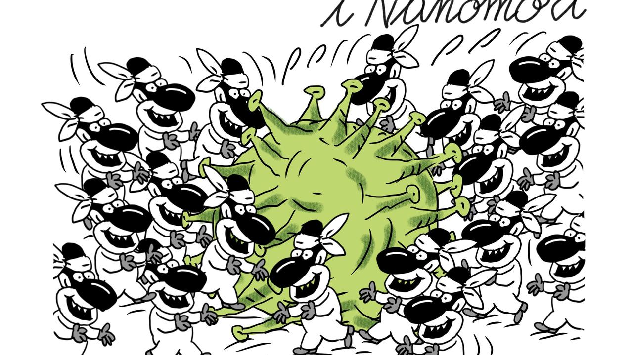 La vignetta di Gef: nanoparticelle made in Sassari per combattere il coronavirus