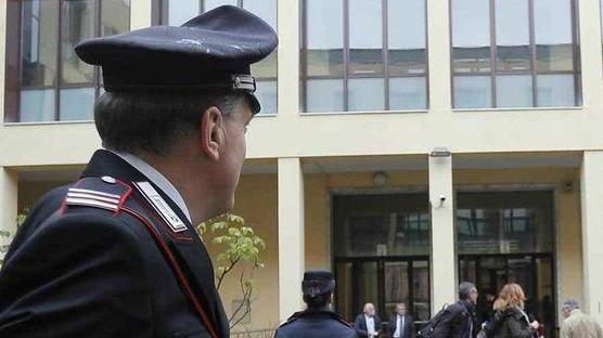 Il piazzale interno del Tribunale