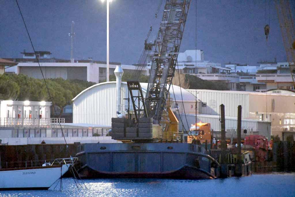 La chiatta dov’è avvenuto l’incidente