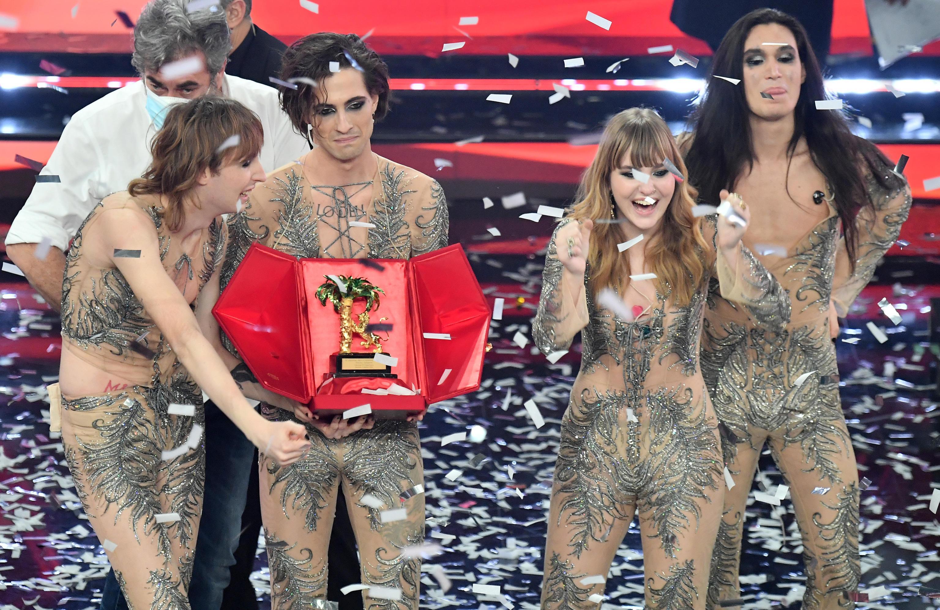 I Maneskin vincono il Festival di Sanremo. Secondi Fedez-Michielin, terzo Meta 