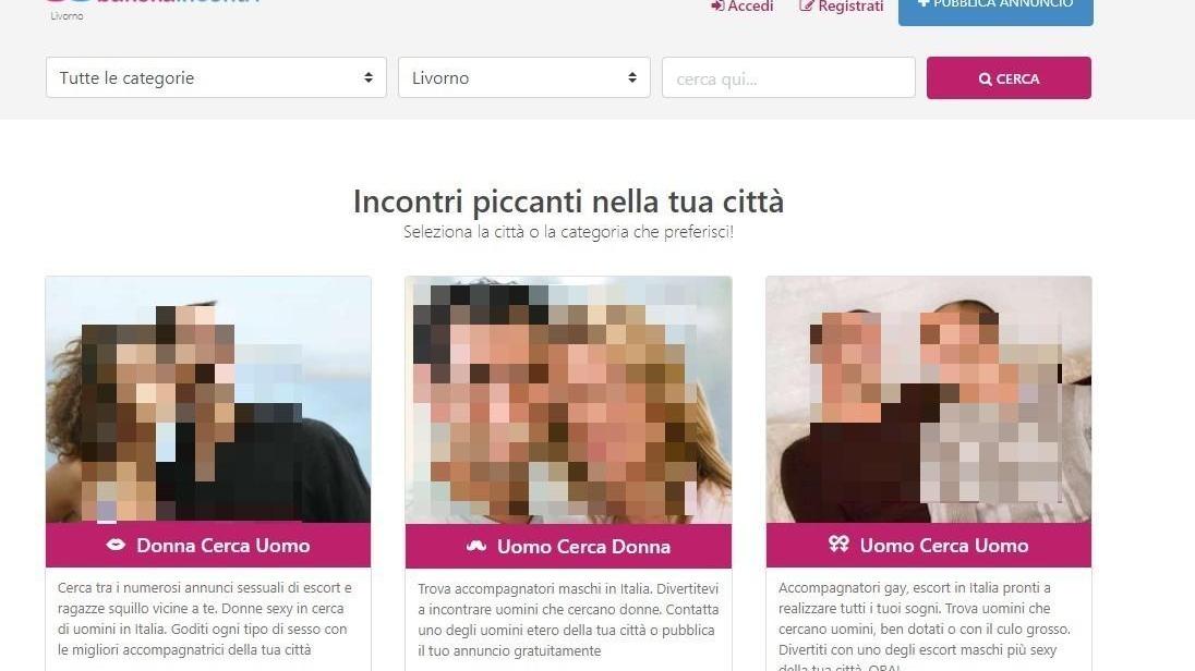 Il sito web “bakekaincontri” sul quale sarebbero stati pubblicati alcuni degli annunci di sesso