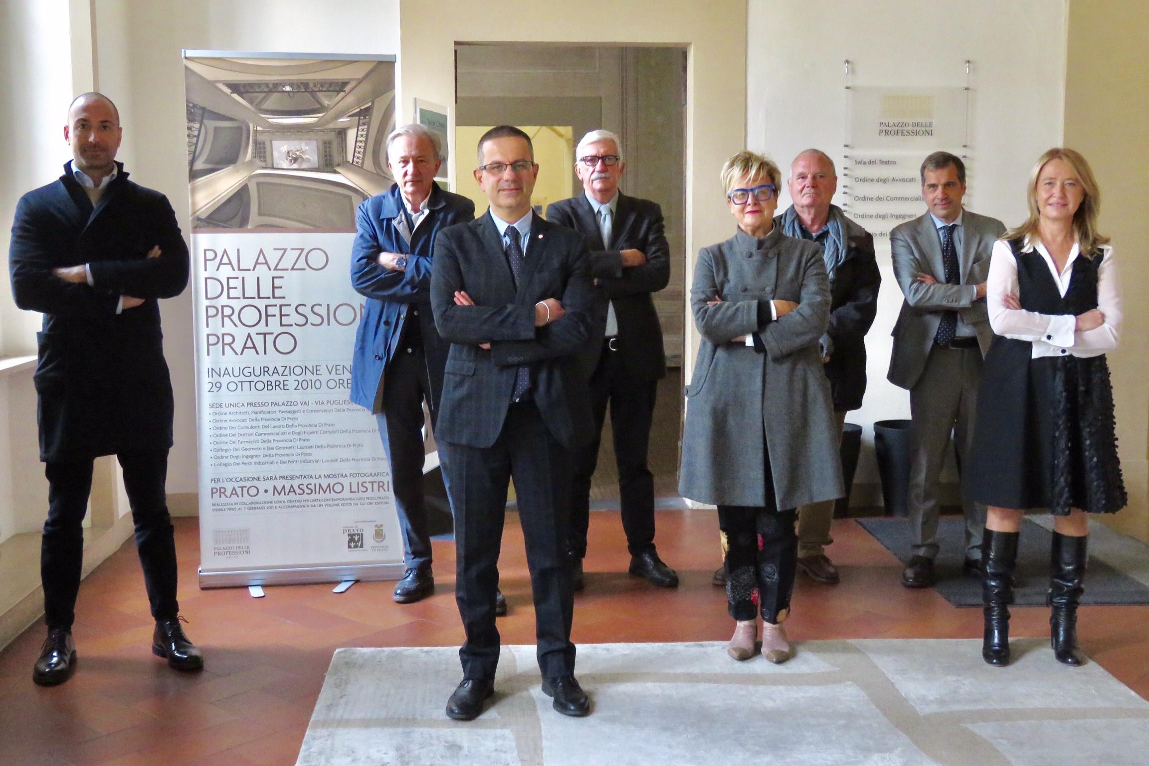 Lo staff della presidenza del Palazzo delle professioni di Prato