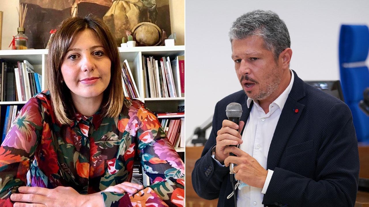 La sindaca Giulia Deidda ed il sindaco Simone Giglioli