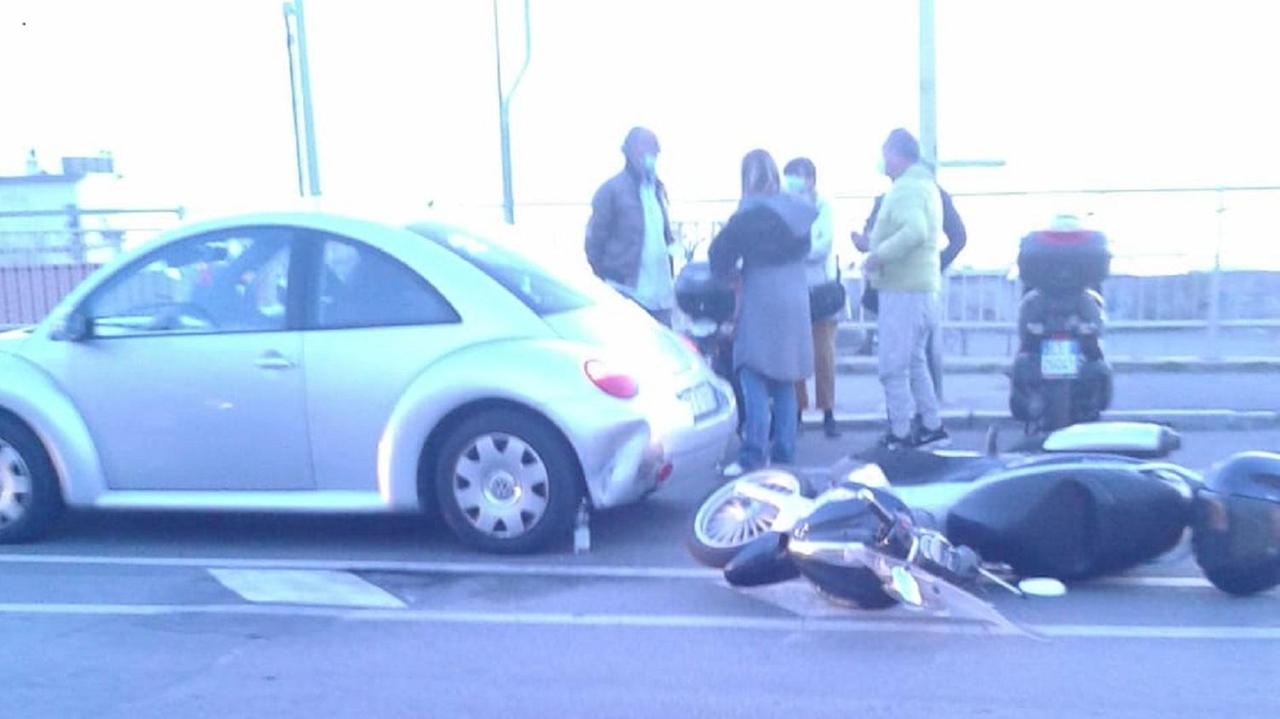 L'incidente sul viale di Antignano