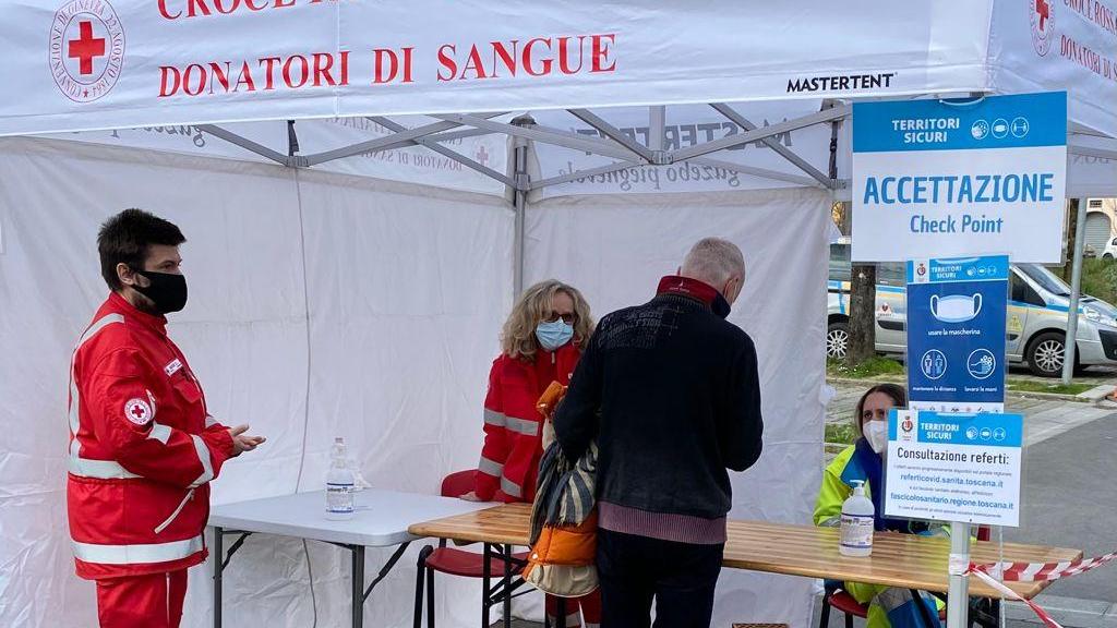 Una fase dello screening di massa a Certaldo
