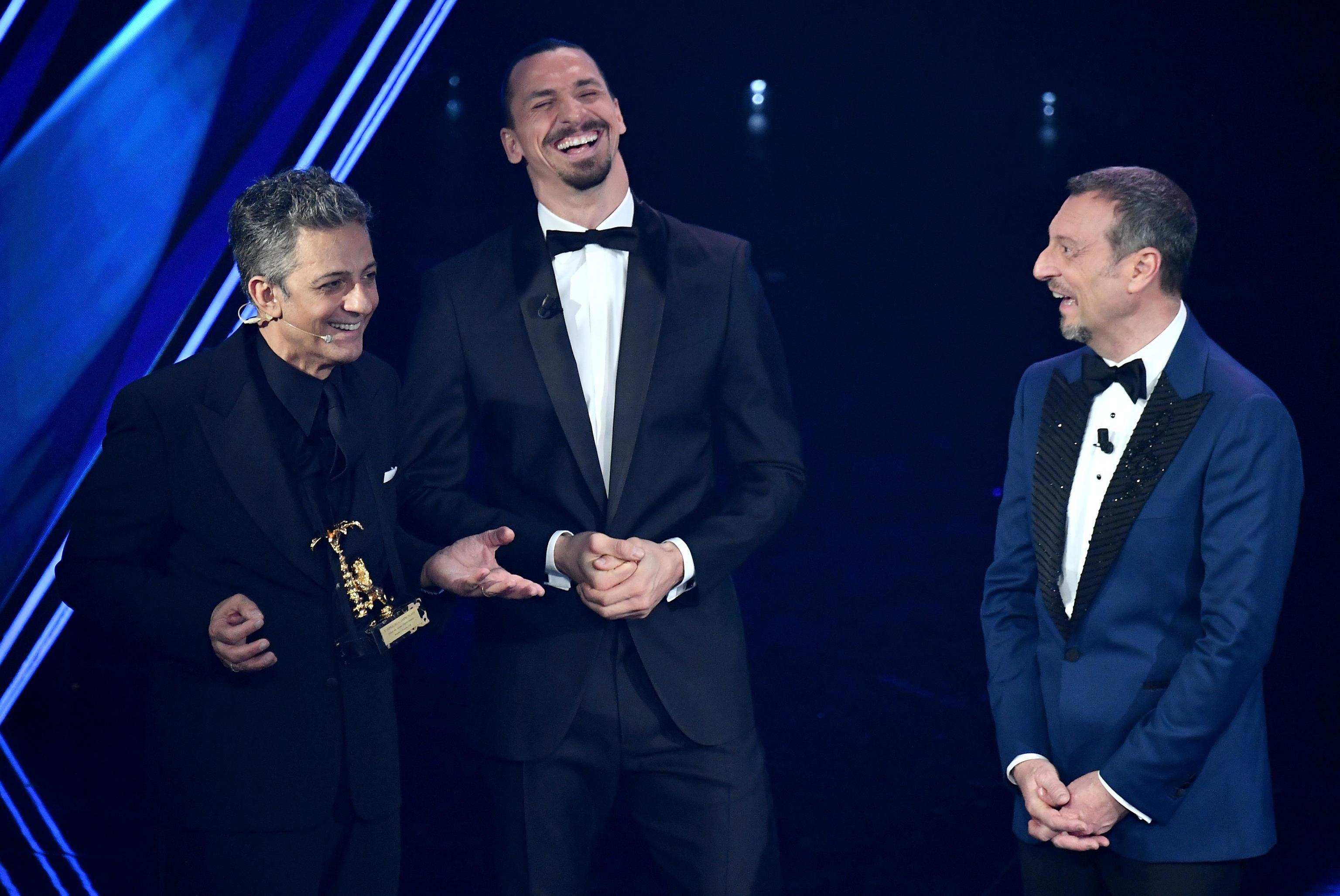 Fiorello, Ibrahimovic e Amadeus, terzetto simbolo della settantunesina edizione del Festival di Sanremo