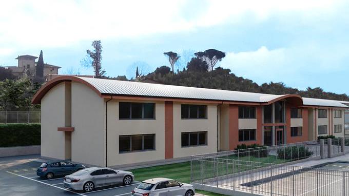 Il rendering del nuovo edificio che ospiterà la scuola primaria di secondo grado “Berni” di Lamporecchio