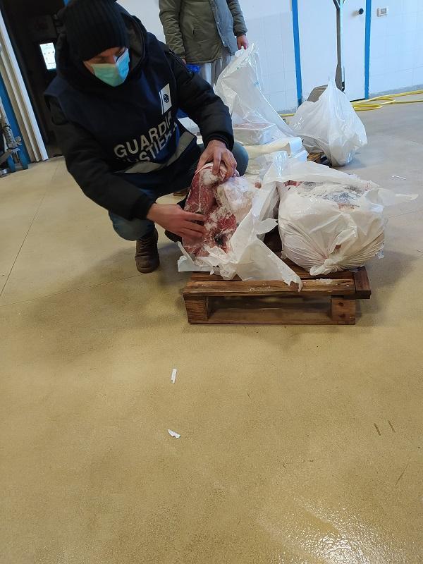 Una parte del pesce sequestrato