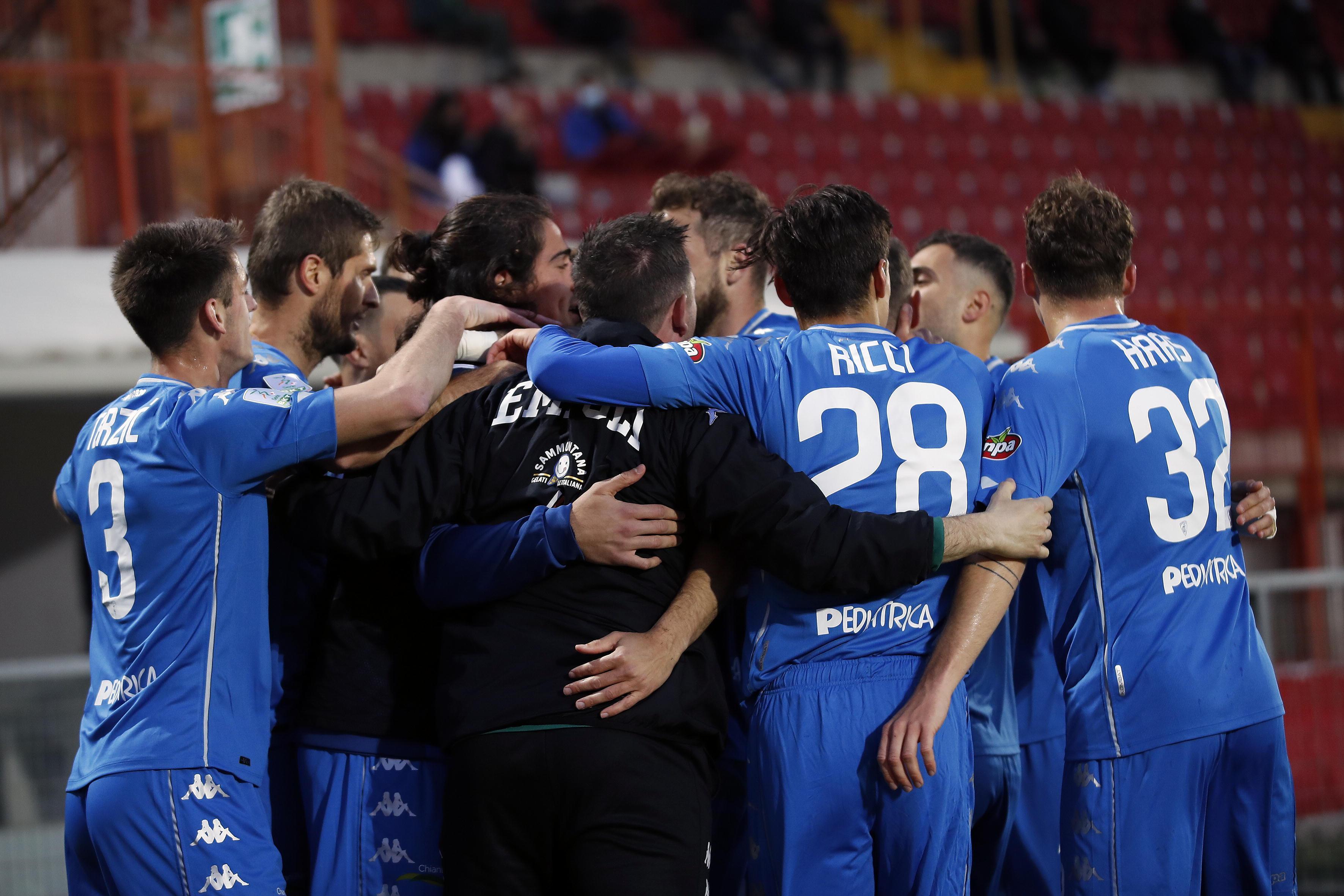 La gioia degli azzurri a Vicenza (foto agenzia Massimo Sestini)