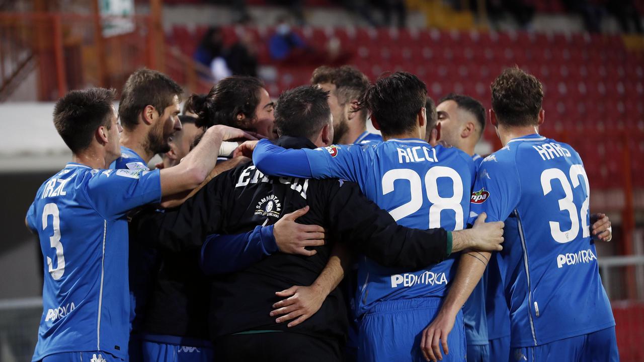 La gioia degli azzurri a Vicenza (foto agenzia Massimo Sestini)