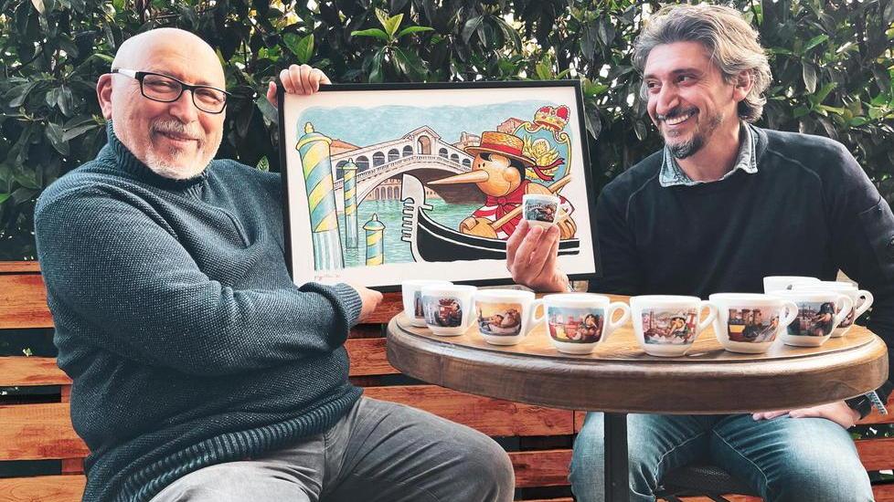 Giuggioli disegna l’Italia su zuccheri e tazzine Damoka