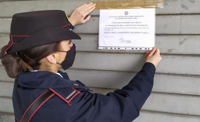 Comacchio, non rispetta il dpcm: bar Anna chiuso per 5 giorni 