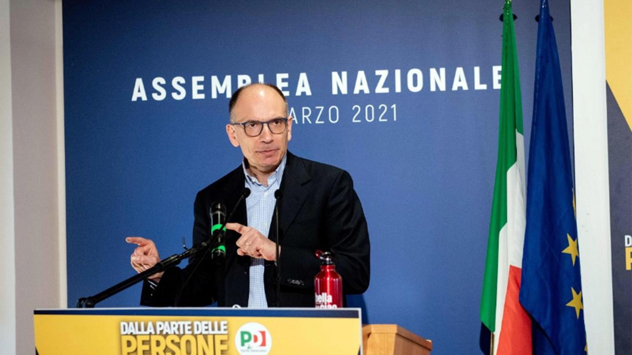 Il nuovo segretario del Pd, Enrico Letta