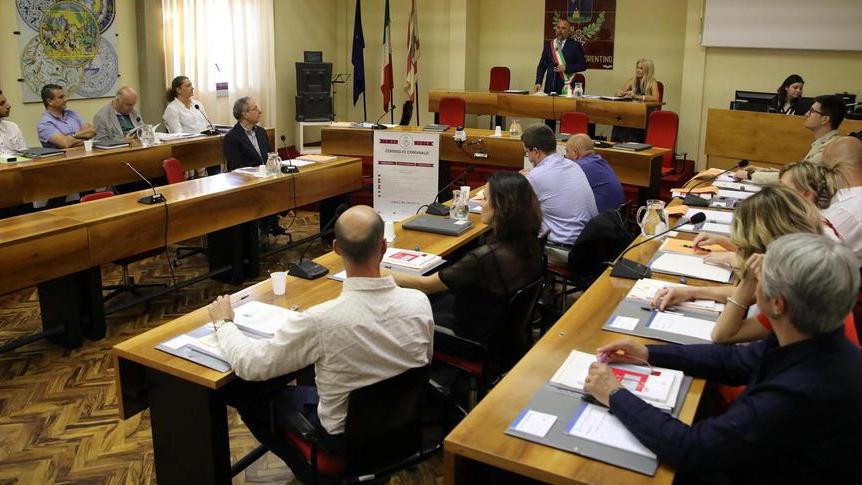 La sala consiliare per discutere la tesi di laurea