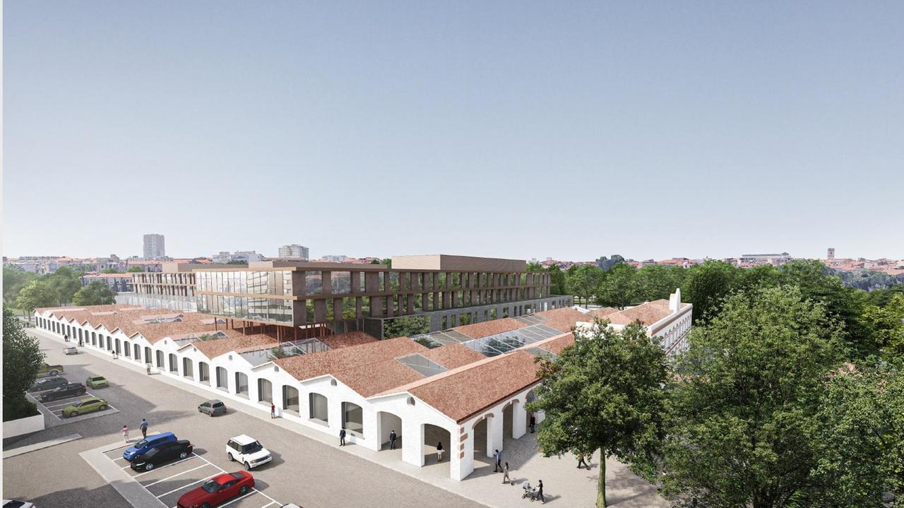 La ricostruzione al computer del nuovo ospedale di Livorno in via della Meridiana
