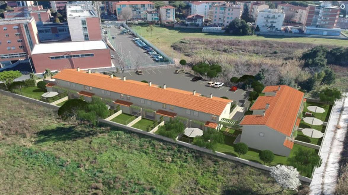 Il progetto della Bendinelli Group per la realizzazione delle dodici villette che dovevano sorgere sul viale Boccaccio, proprio accanto alla sede della questura