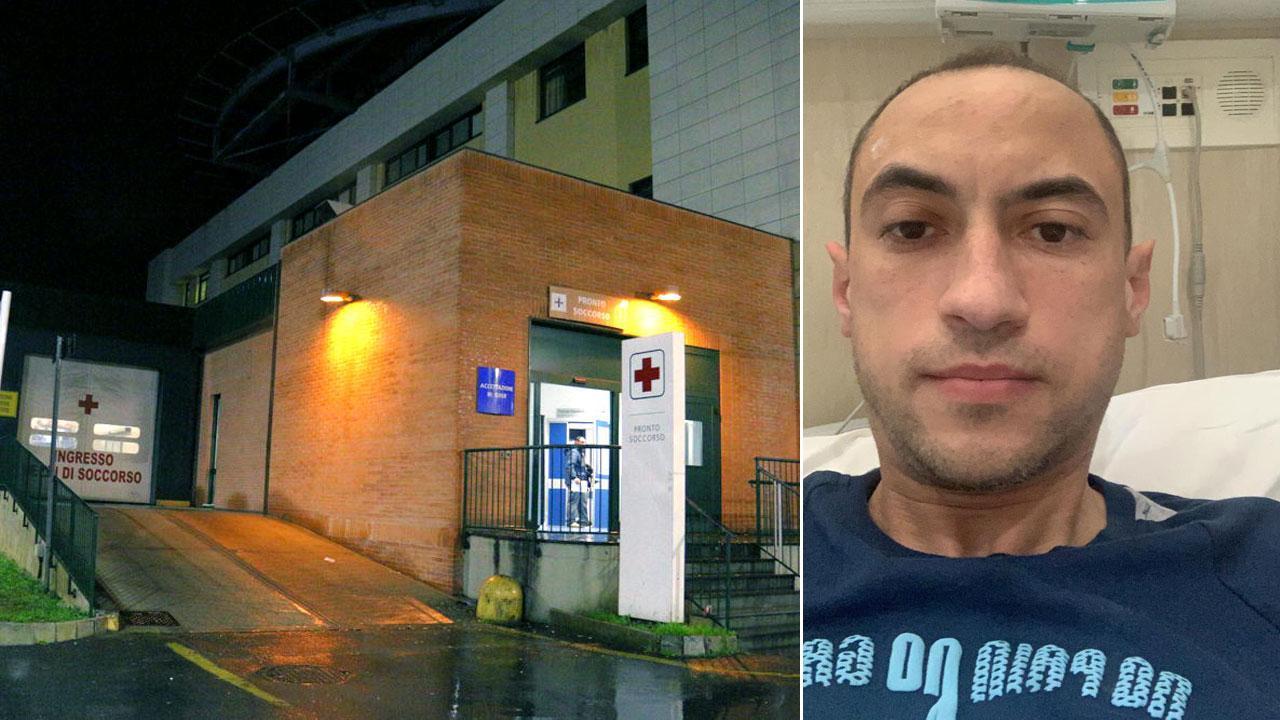 Ruggiero Falcone, 38 anni, dopo l’operazione all’ospedale di Cisanello