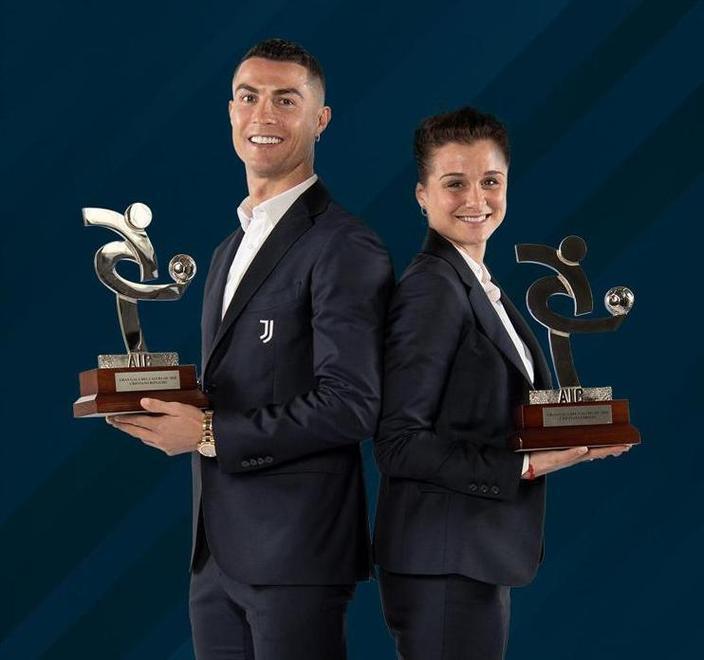  Galà Aic, premiati Cr7 e Cristiana Ronaldo e Girelli sono i più bravi