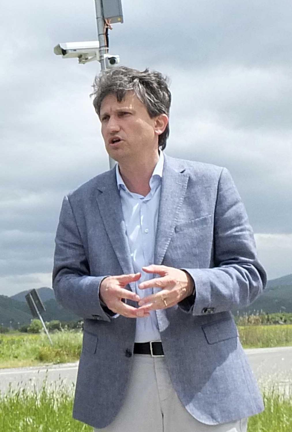 Il sindaco di Vecchiano Massimiliano Angori