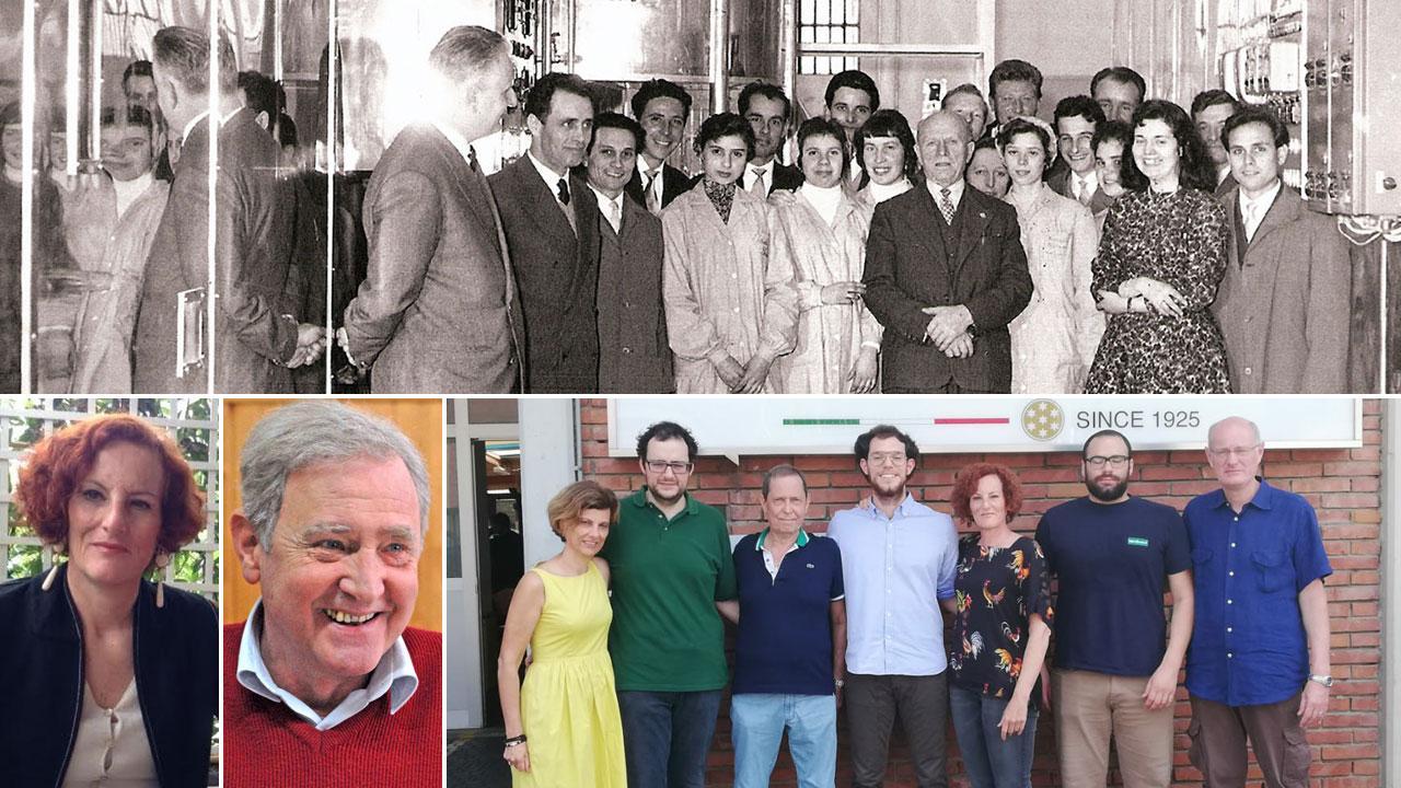 Foto in alto: anno 1952: l'inaugurazione del pastificio. Sotto   Landucci Federica e Landucci Aldo e la famiglia Landucci