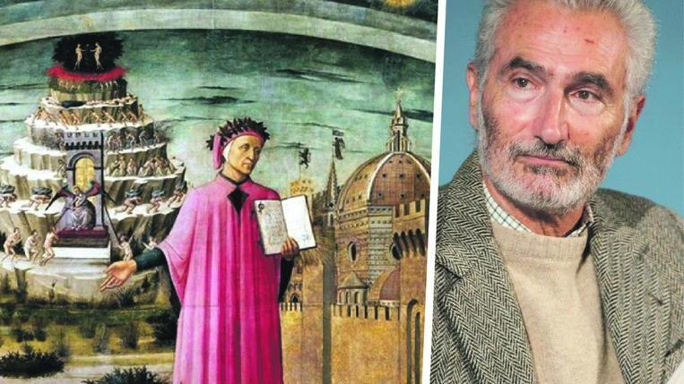 A sinistra un’illustrazione della Divina Commedia e, qui sopra, Sperello di Serego Alighieri, discendente del grande poeta fiorentino